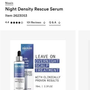 Nioxin night density rescue serum